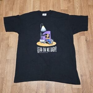Vintage 90s Mack Trucks Lean On Me Bulldog Art Advertising Shirt Size XXL